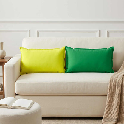 vidaXL Cushion Cover 12 pcs HOUTEN Bright Green 40 x 80 cm Polyester 3