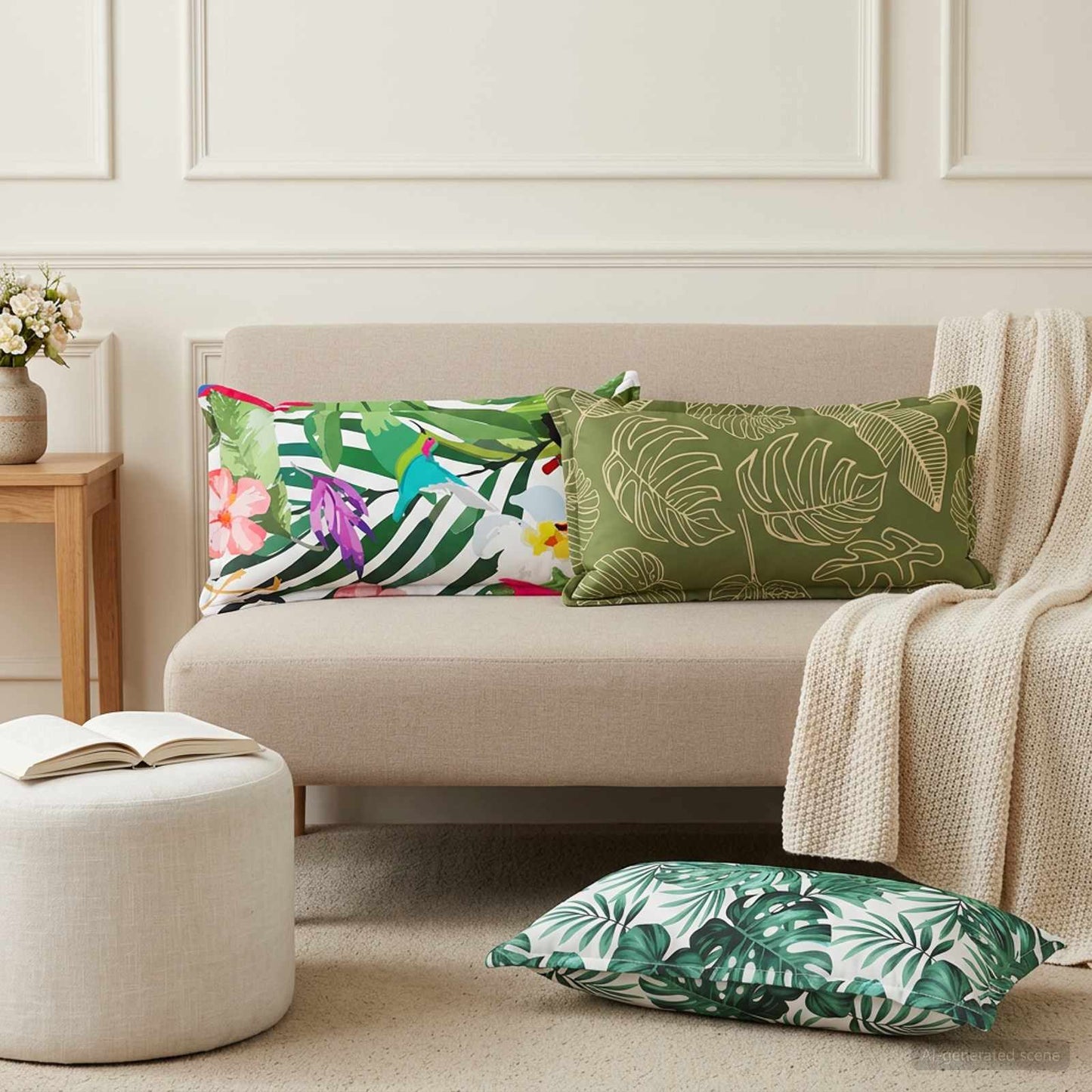 vidaXL Cushion Cover 12 pcs HOUTEN Multicolour 40 x 80 cm Polyester 1