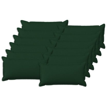 Cushion Cover 12 pcs HOUTEN Dark Green Faux Linen