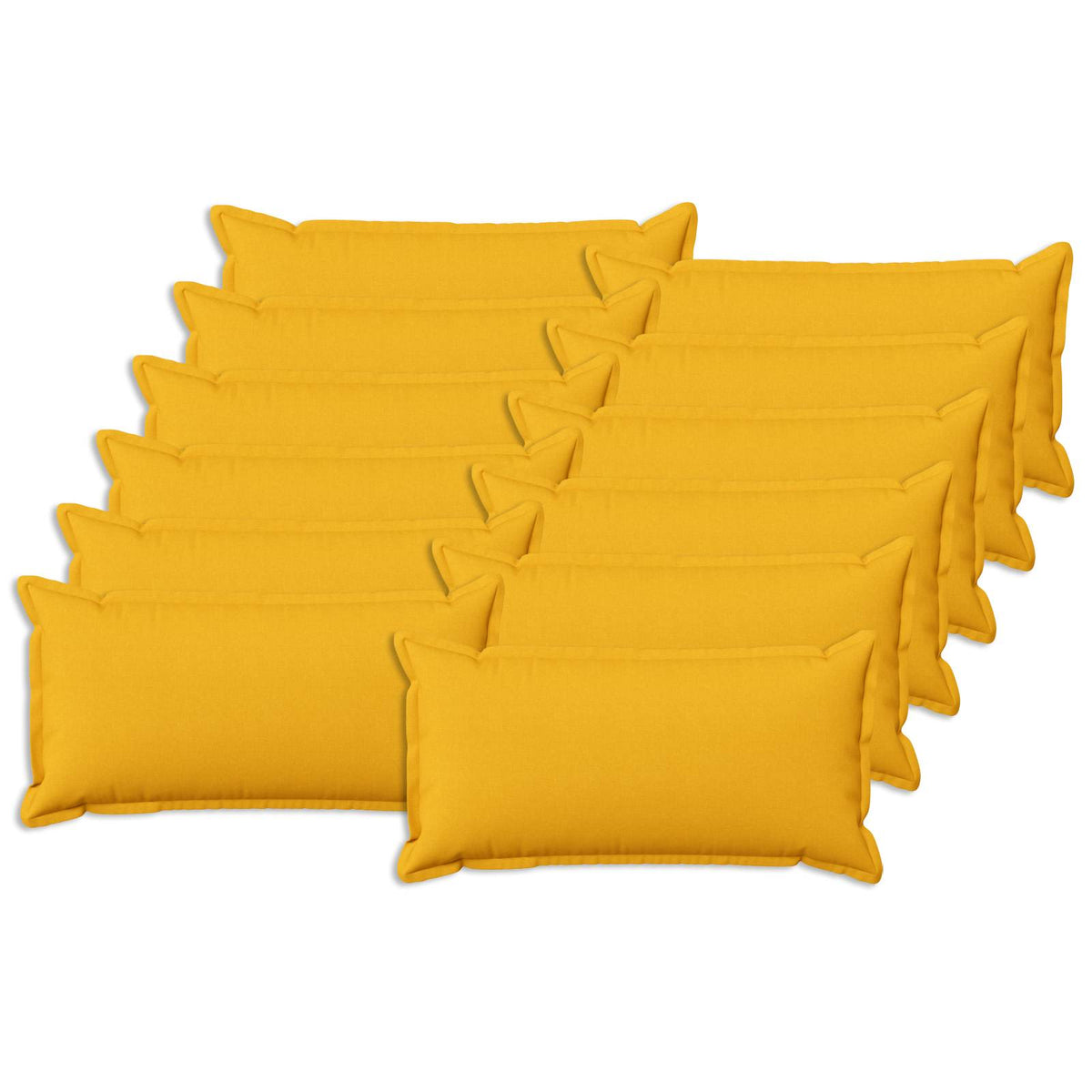 Cushion Cover 12 pcs HOUTEN Light Yellow Faux Linen