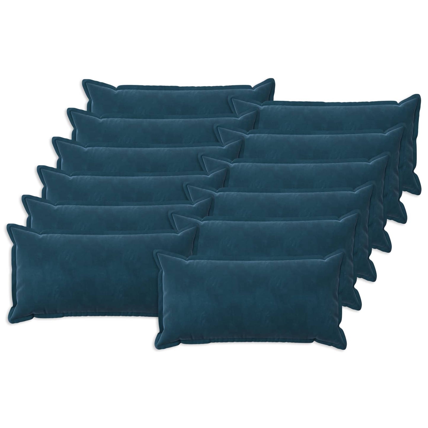 vidaXL Cushion Cover 12 pcs HOUTEN Blue 40 x 80 cm Velvet 2
