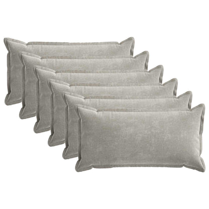 vidaXL Cushion Cover 6 pcs HOUTEN Light Grey 40 x 80 cm 2