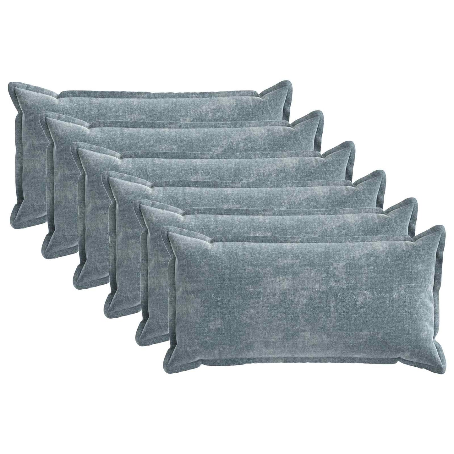 vidaXL Cushion Cover 6 pcs HOUTEN Light Blue 40 x 80 cm 2
