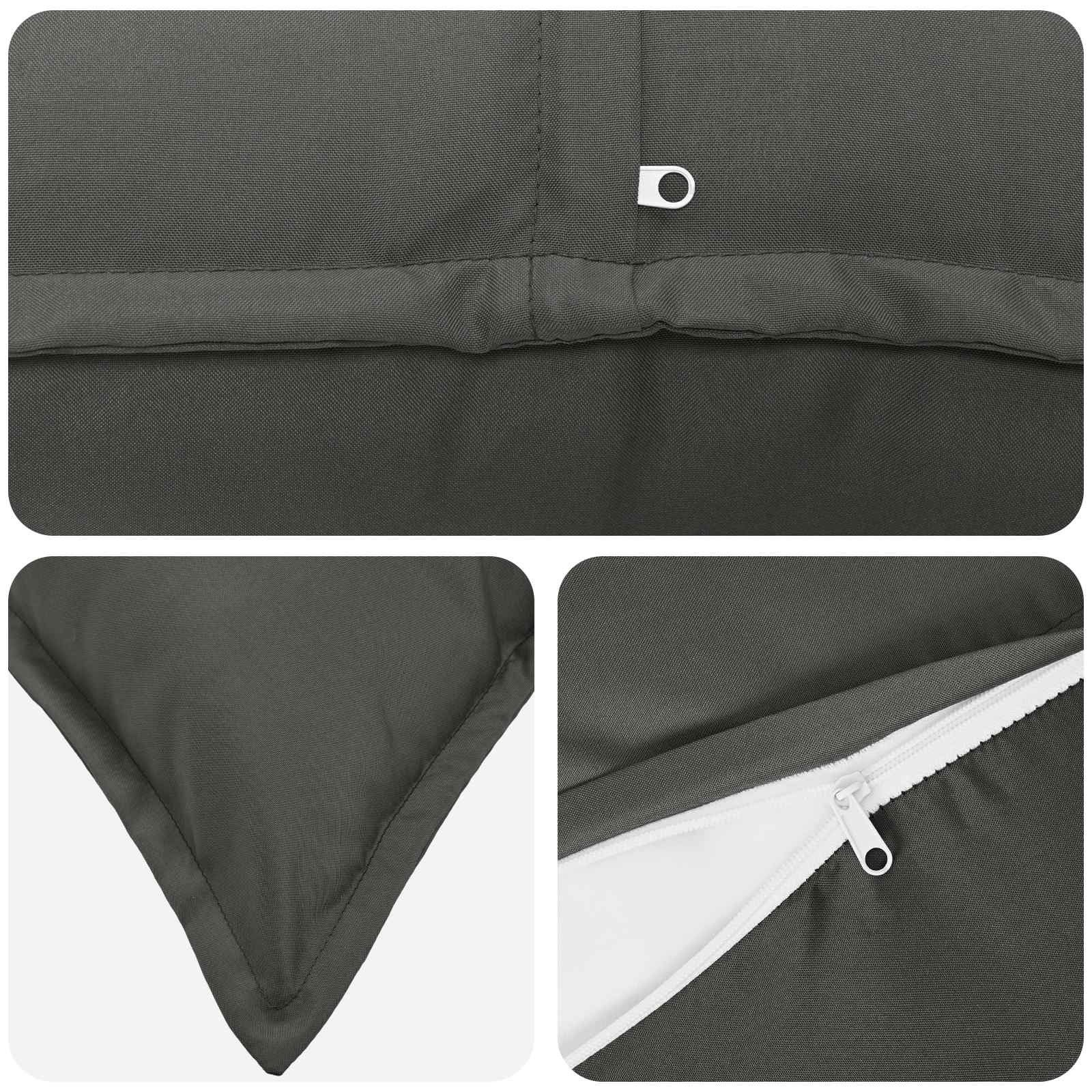 vidaXL Cushion Cover 12 pcs HOUTEN Anthracite 40 x 80 cm Polyester 6