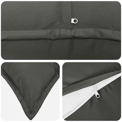 vidaXL Cushion Cover 12 pcs HOUTEN Anthracite 40 x 80 cm Polyester 6