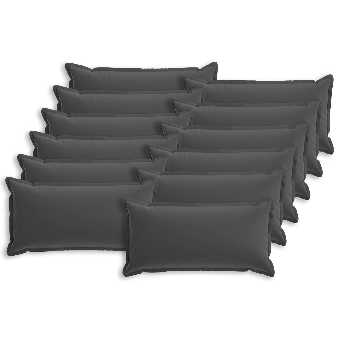 vidaXL Cushion Cover 12 pcs HOUTEN Anthracite 40 x 80 cm Polyester 2