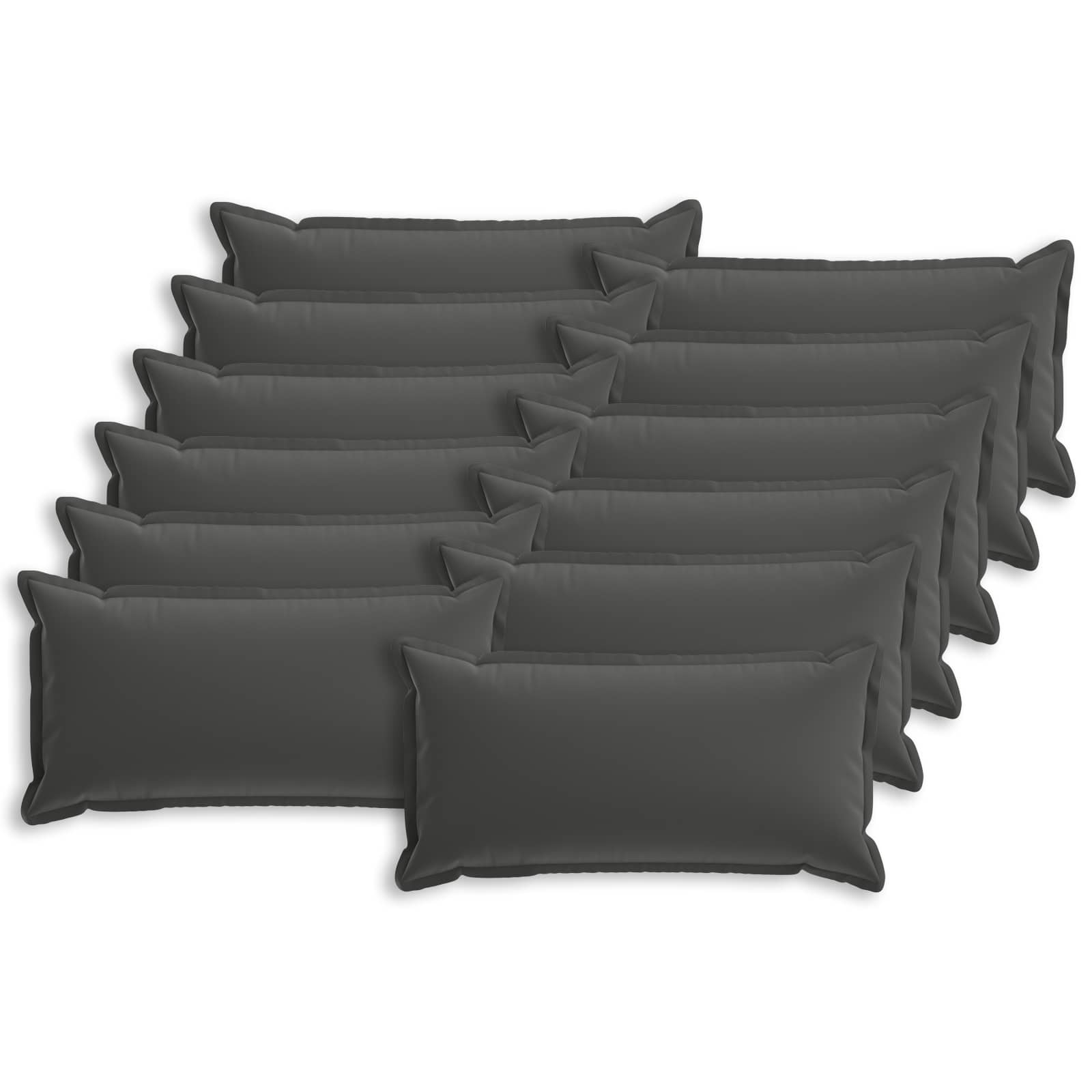 vidaXL Cushion Cover 12 pcs HOUTEN Anthracite 40 x 80 cm Polyester 2