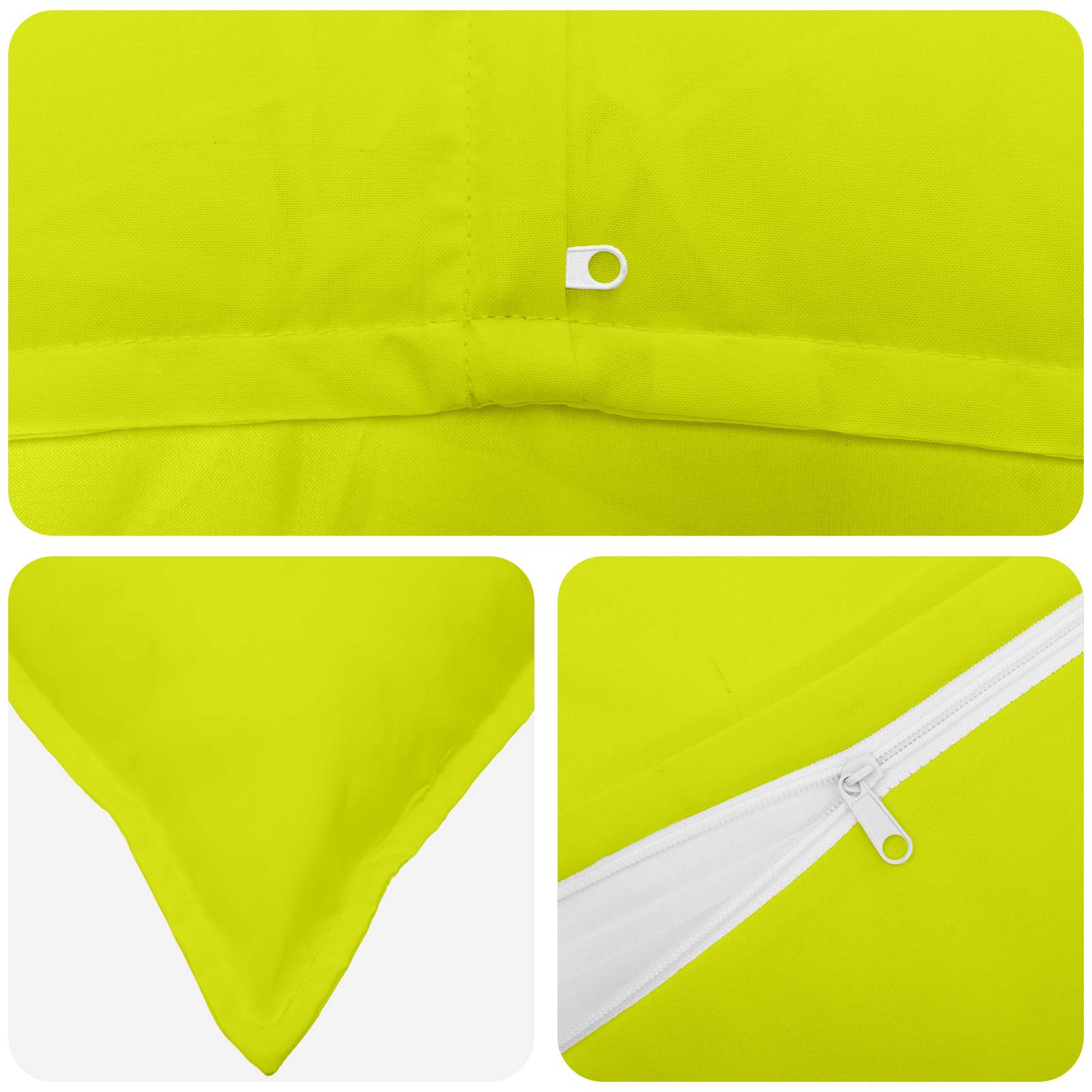 vidaXL Cushion Cover 12 pcs HOUTEN Bright Green 40 x 80 cm Polyester 6