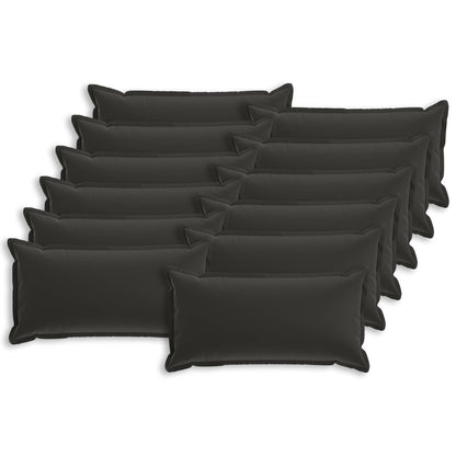 vidaXL Cushion Cover 12 pcs HOUTEN Black 40 x 80 cm Polyester 2