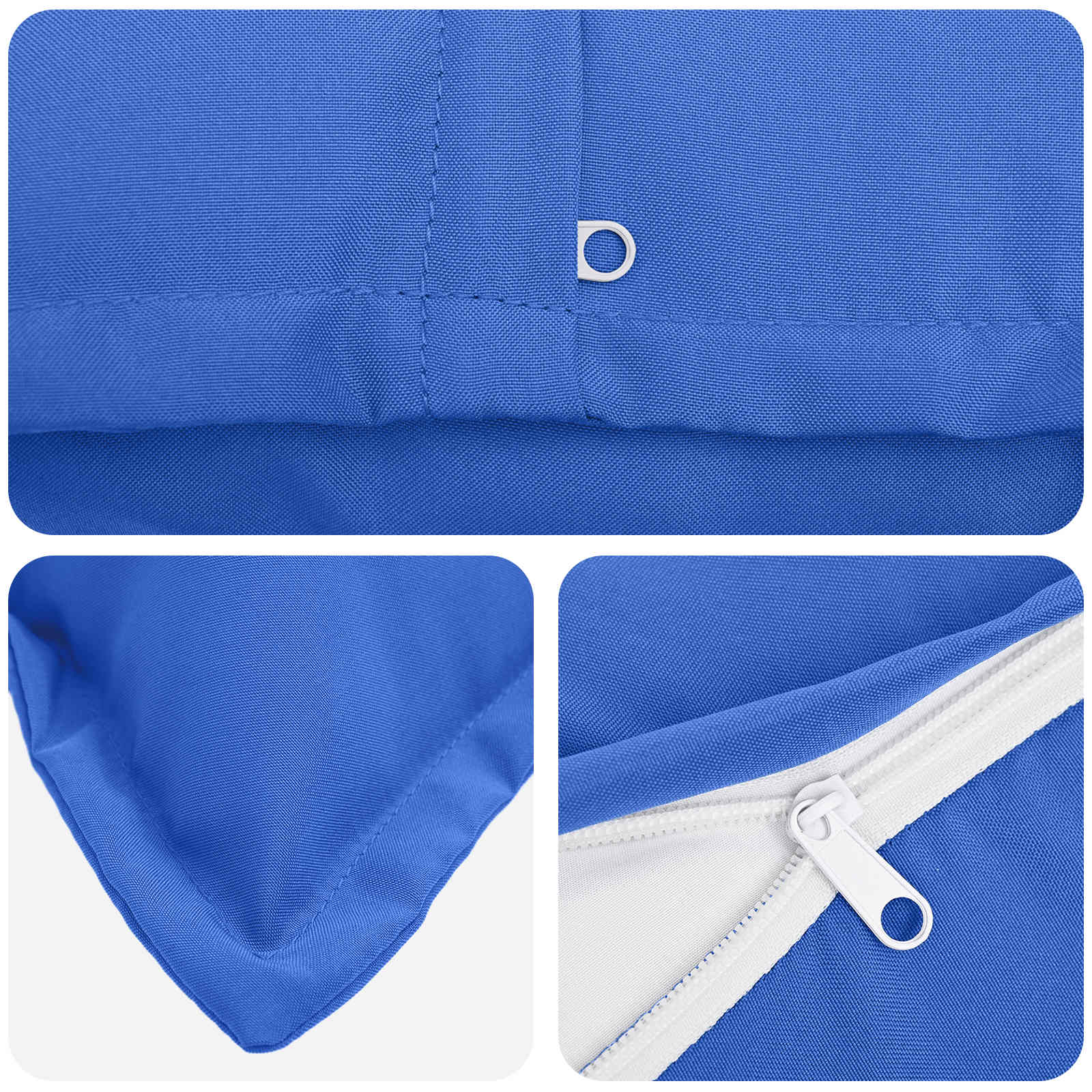 vidaXL Cushion Cover 12 pcs HOUTEN Royal Blue 40 x 80 cm Polyester 6