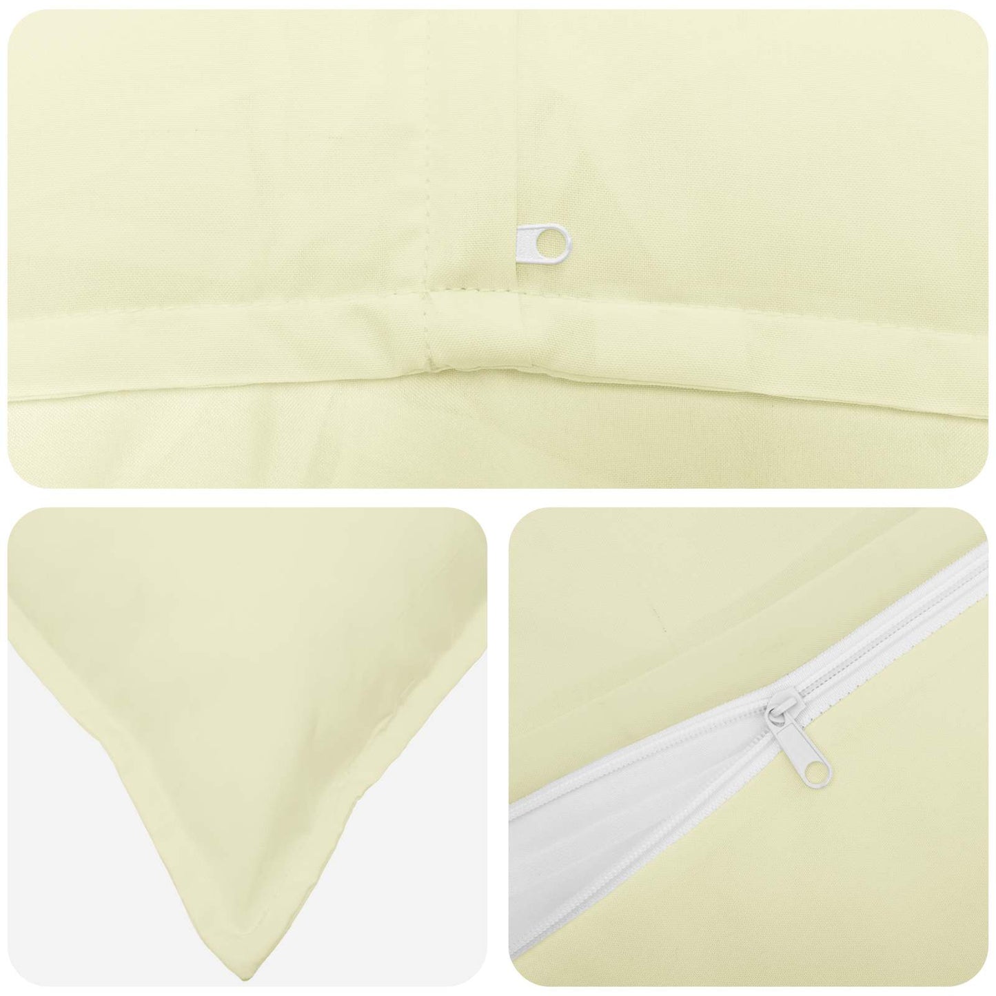 vidaXL Cushion Cover 12 pcs HOUTEN Cream 40 x 80 cm Polyester 6