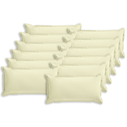 vidaXL Cushion Cover 12 pcs HOUTEN Cream 40 x 80 cm Polyester 2