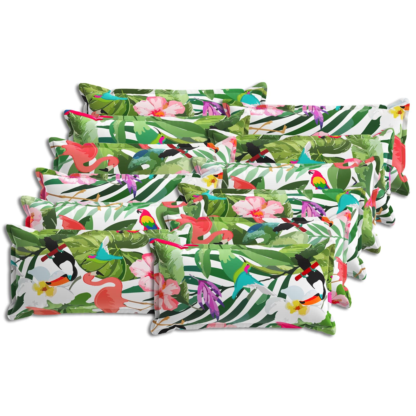 vidaXL Cushion Cover 12 pcs HOUTEN Multicolour 40 x 80 cm Polyester 2