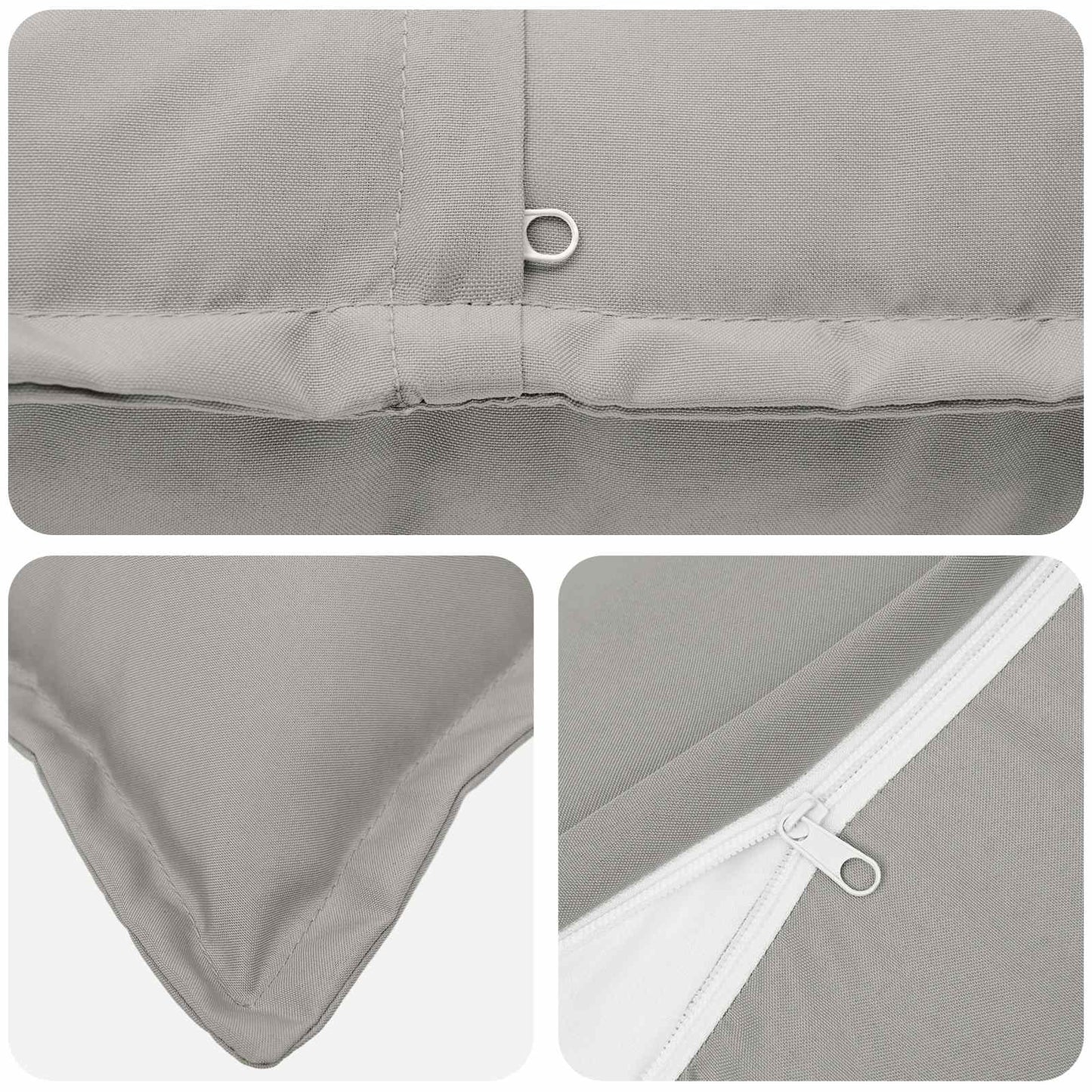 vidaXL Cushion Cover 12 pcs HOUTEN Grey 40 x 80 cm Polyester 6