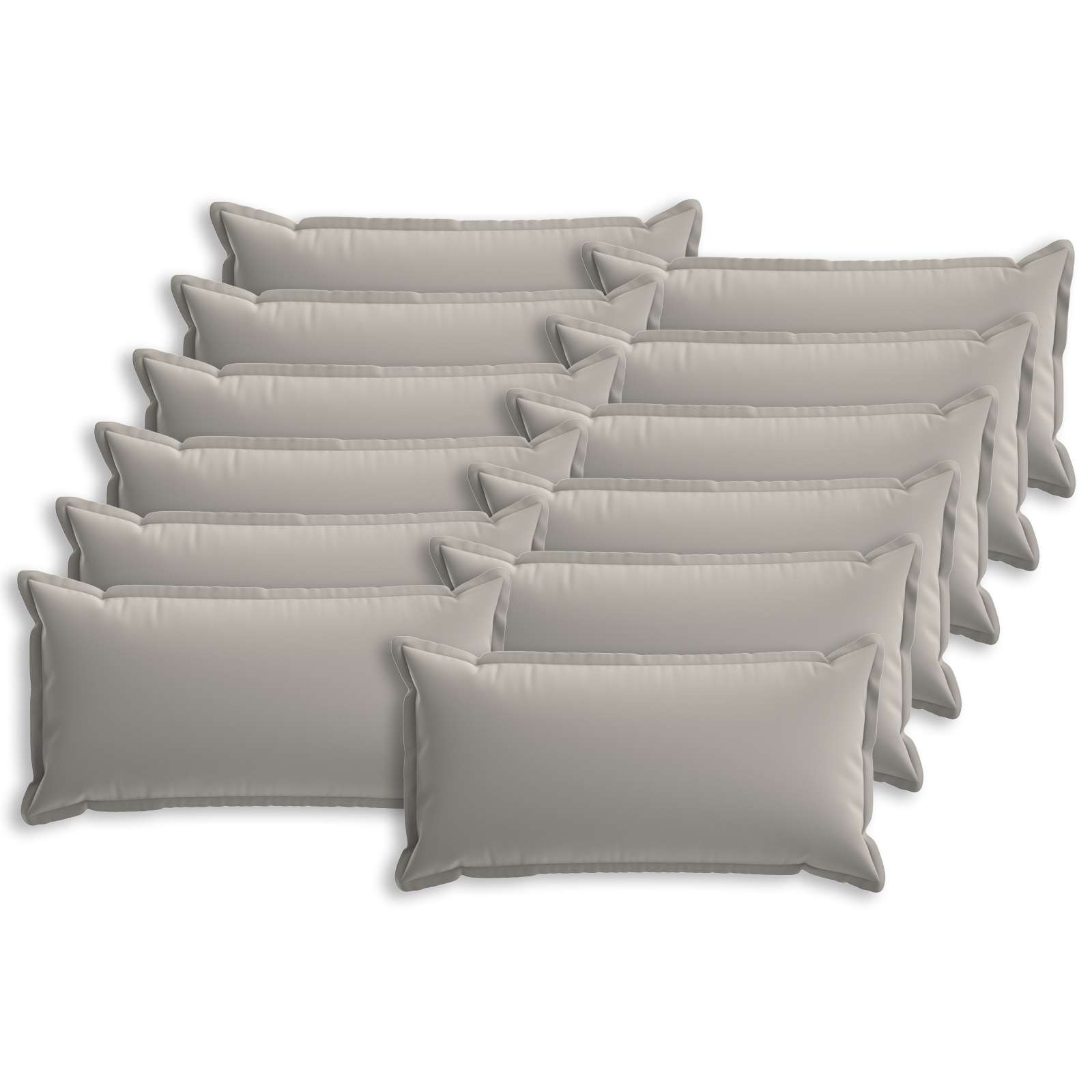 vidaXL Cushion Cover 12 pcs HOUTEN Grey 40 x 80 cm Polyester 2