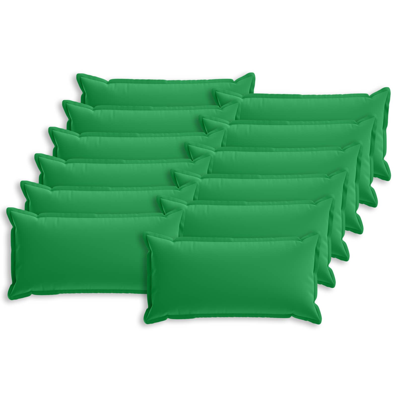 vidaXL Cushion Cover 12 pcs HOUTEN Green 40 x 80 cm Polyester 2