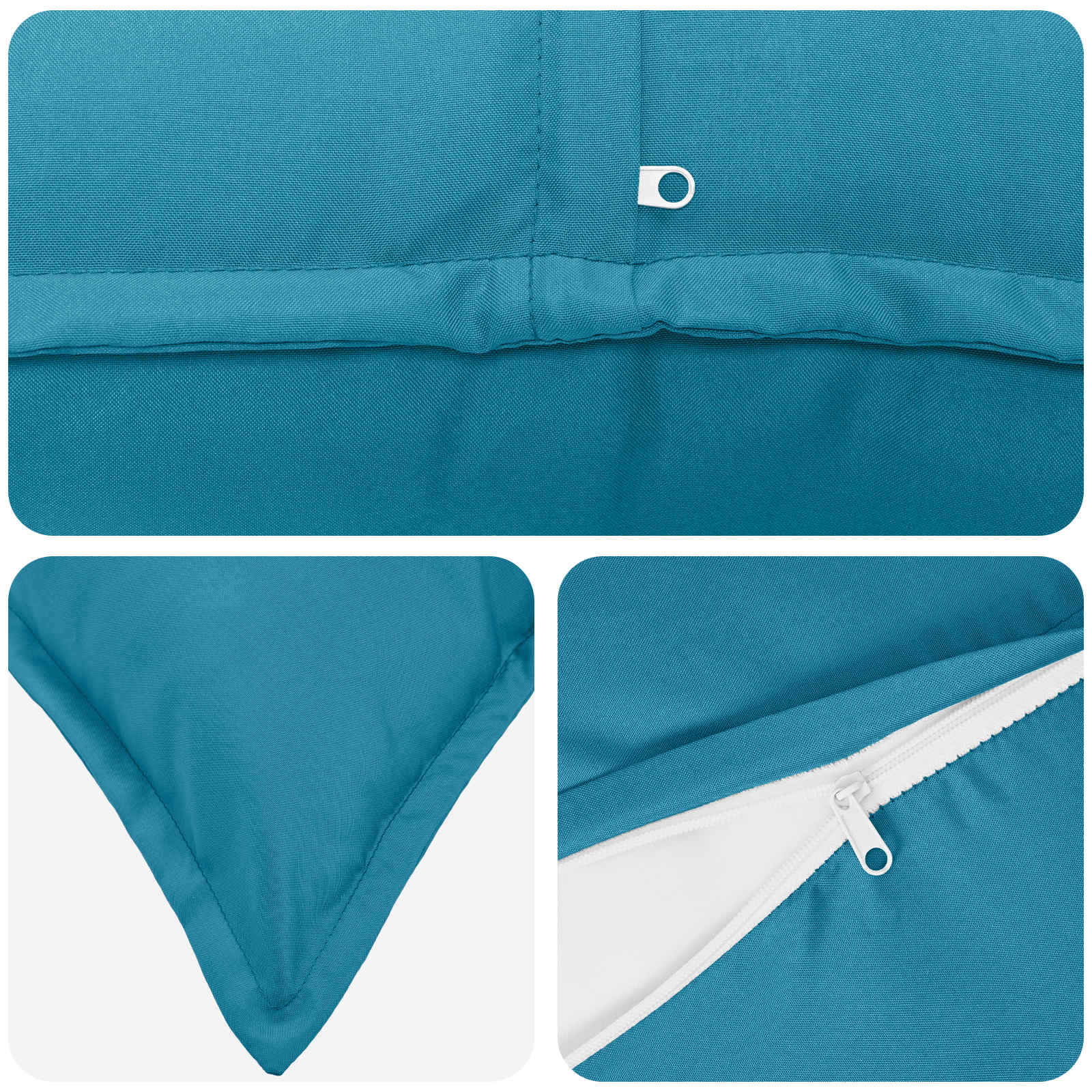 vidaXL Cushion Cover 12 pcs HOUTEN Light Blue 40 x 80 cm Polyester 6