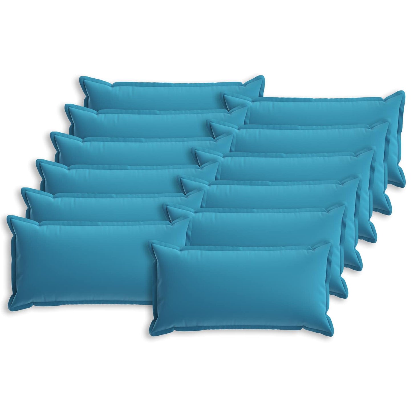 vidaXL Cushion Cover 12 pcs HOUTEN Light Blue 40 x 80 cm Polyester 2