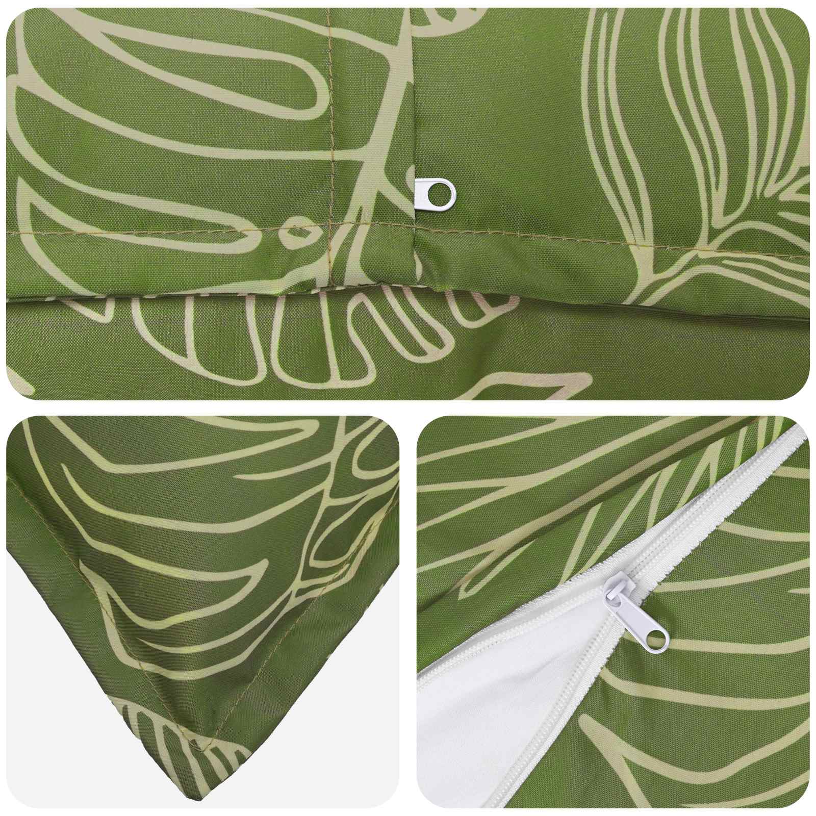 vidaXL Cushion Cover 12 pcs HOUTEN Leaf Design 40 x 80 cm Polyester 6