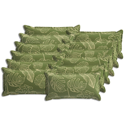 vidaXL Cushion Cover 12 pcs HOUTEN Leaf Design 40 x 80 cm Polyester 2