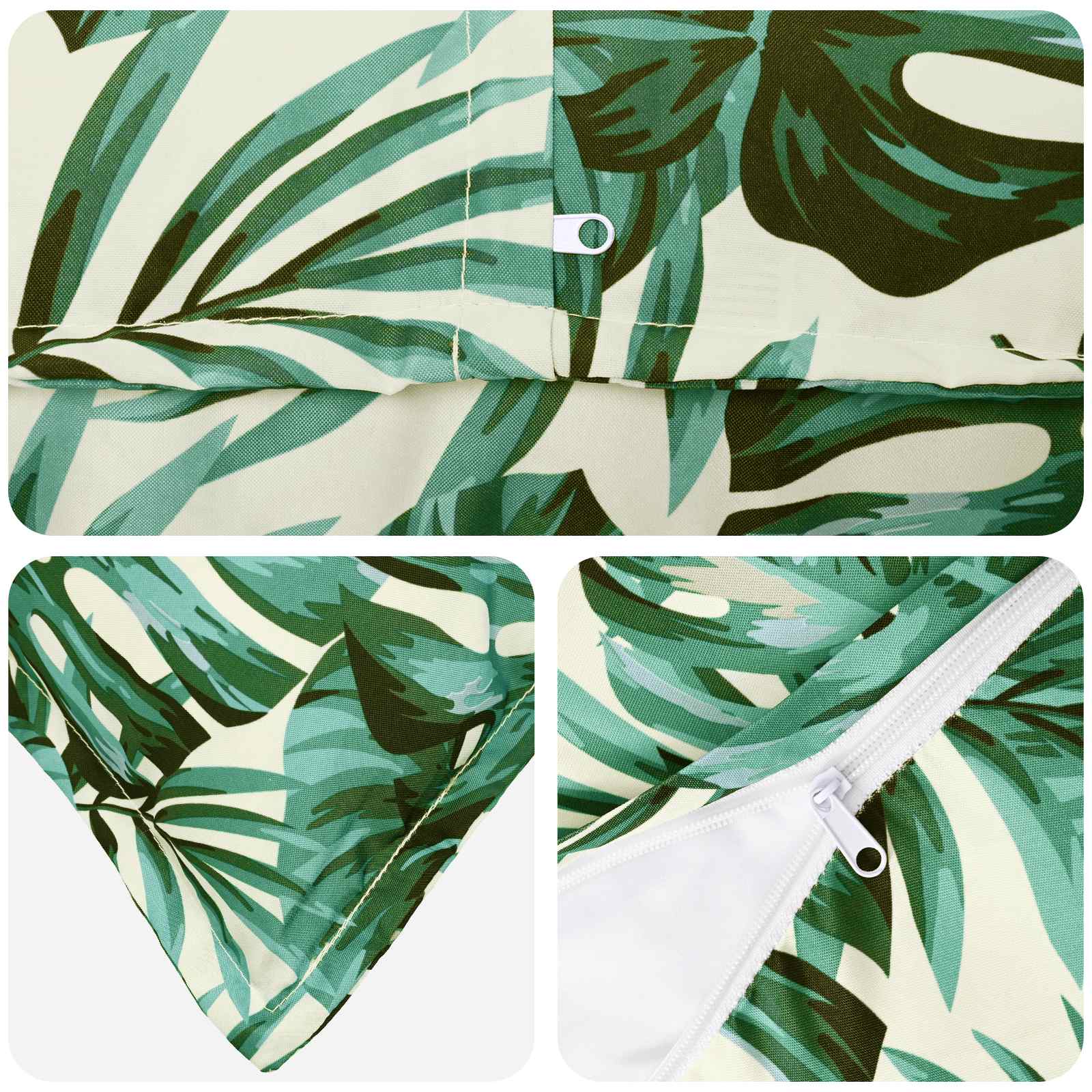 vidaXL Cushion Cover 12 pcs HOUTEN Leaf Pattern 40 x 80 cm Polyester 6