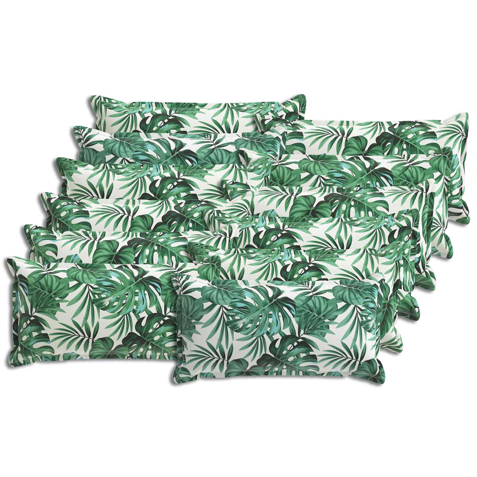 vidaXL Cushion Cover 12 pcs HOUTEN Leaf Pattern 40 x 80 cm Polyester 2