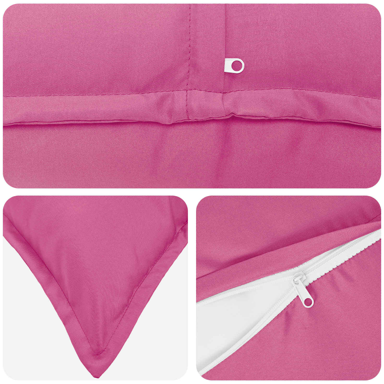 vidaXL Cushion Cover 12 pcs HOUTEN Pink 40 x 80 cm Polyester 6