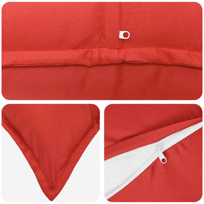 vidaXL Cushion Cover 12 pcs HOUTEN Red 40 x 80 cm Polyester 6