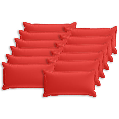 vidaXL Cushion Cover 12 pcs HOUTEN Red 40 x 80 cm Polyester 2