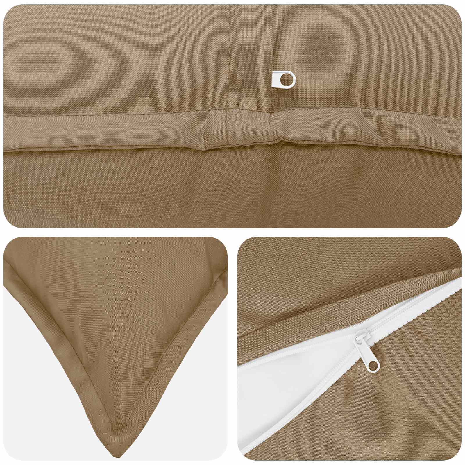 vidaXL Cushion Cover 12 pcs HOUTEN Taupe 40 x 80 cm Polyester 6