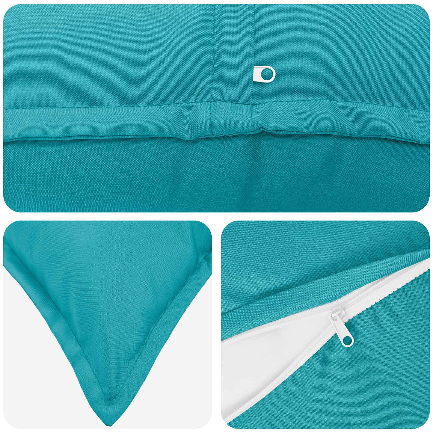vidaXL Cushion Cover 12 pcs HOUTEN Turquoise 40 x 80 cm Polyester 6