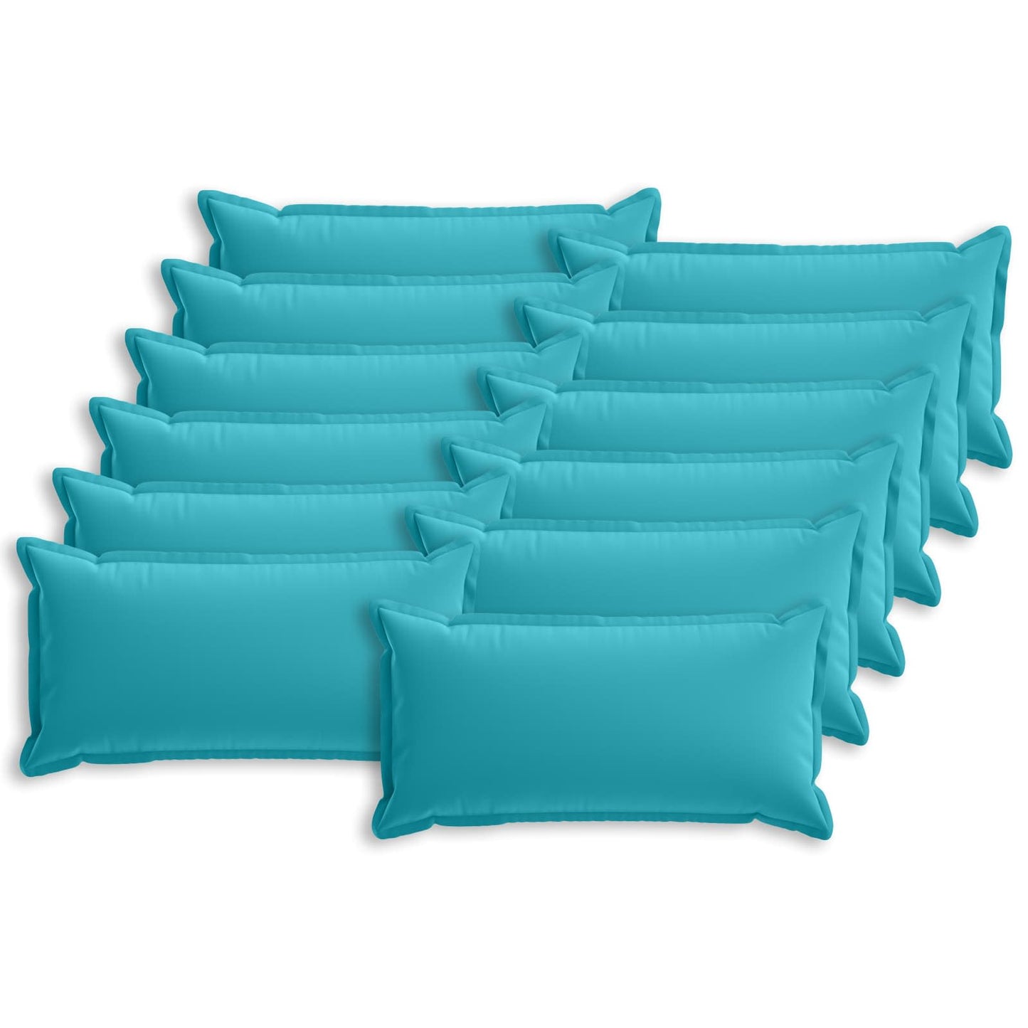 vidaXL Cushion Cover 12 pcs HOUTEN Turquoise 40 x 80 cm Polyester 2