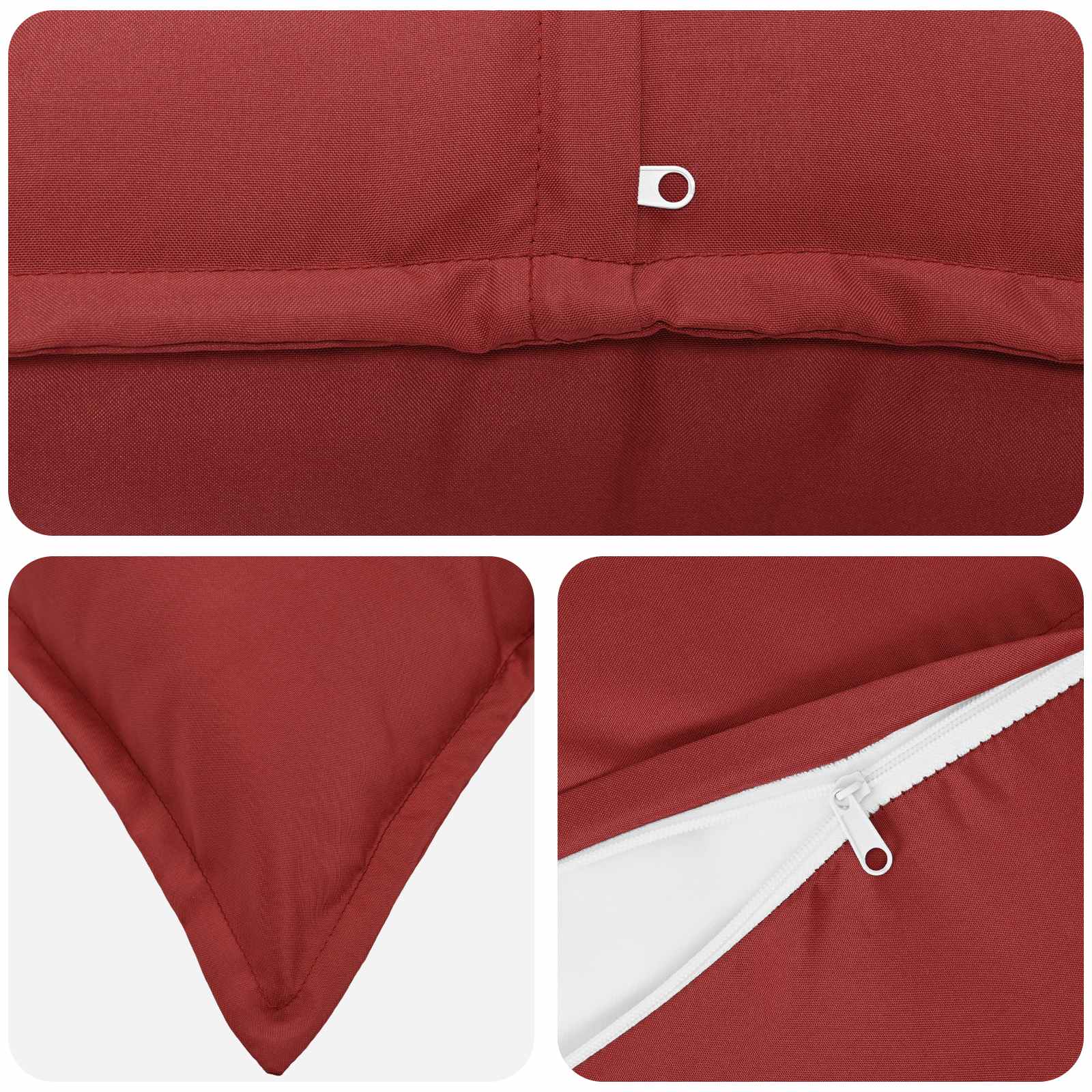 vidaXL Cushion Cover 12 pcs HOUTEN Wine Red 40 x 80 cm Polyester 6