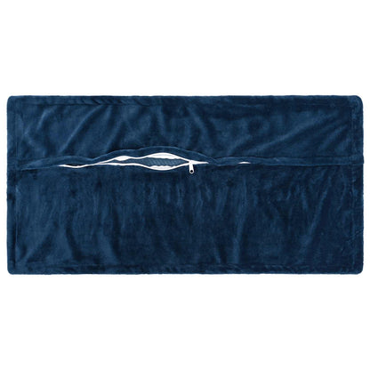 vidaXL Cushion Cover 12 pcs HOUTEN Navy Blue 40 x 80 cm Flannel 4
