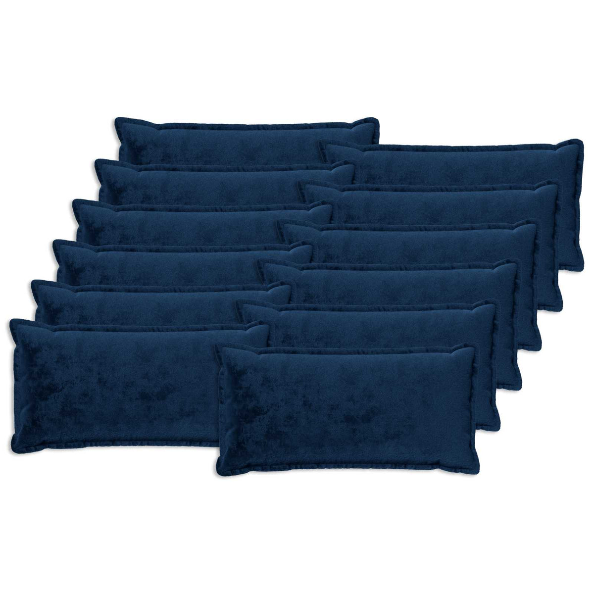 vidaXL Cushion Cover 12 pcs HOUTEN Navy Blue 40 x 80 cm Flannel 2