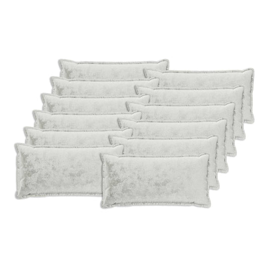 vidaXL Cushion Cover 12 pcs HOUTEN Light Grey 40 x 80 cm Flannel 2