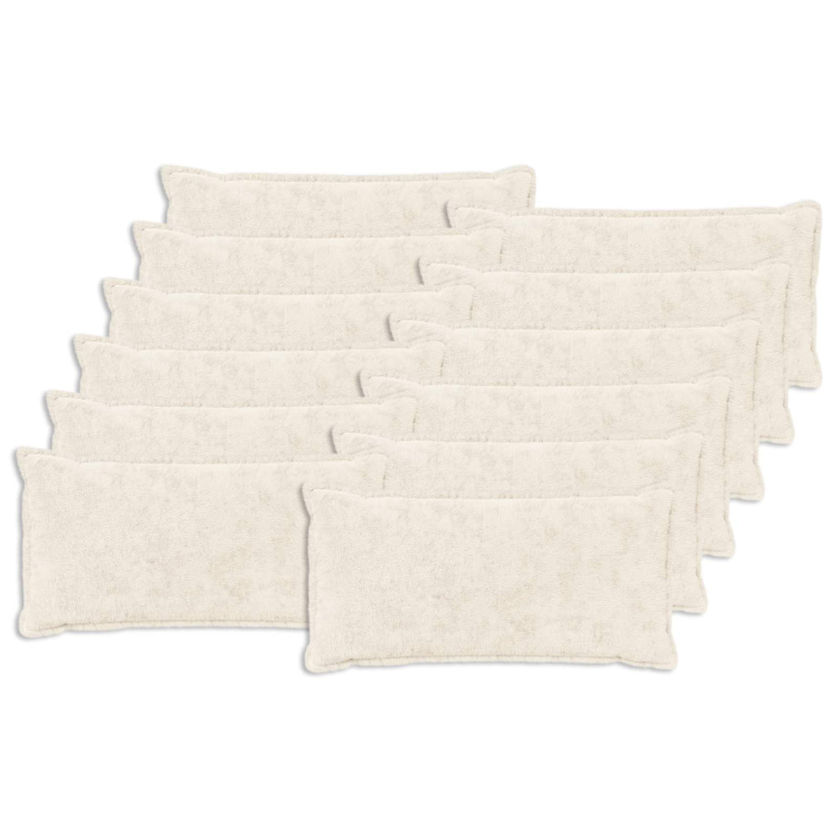 Cushion Cover 12 pcs HOUTEN White Faux Rabbit Fur