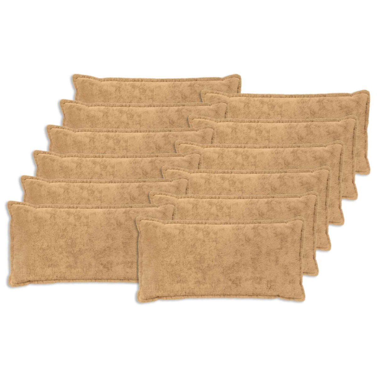 Cushion Cover 12 pcs HOUTEN Taupe Faux Rabbit Fur