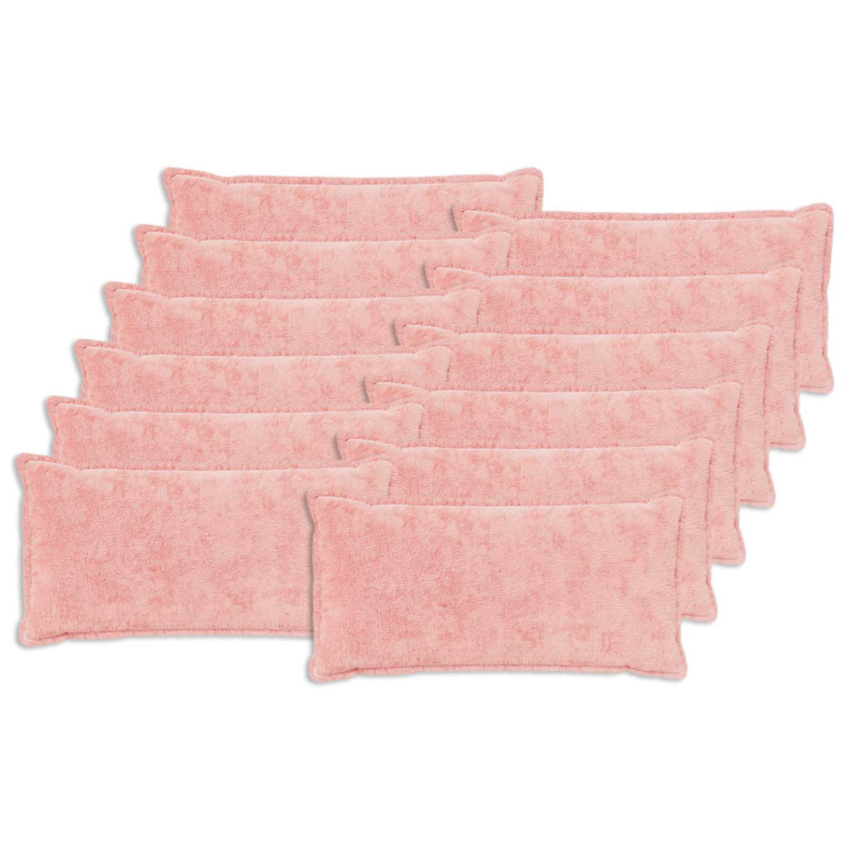 Cushion Cover 12 pcs HOUTEN Pink Faux Rabbit Fur