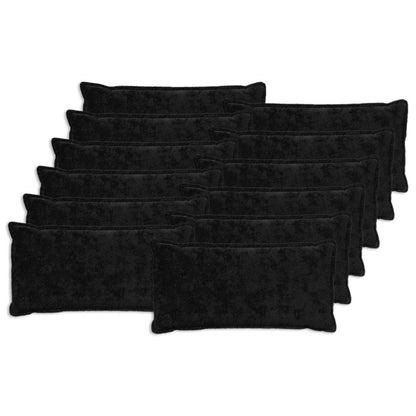 Cushion Cover 12 pcs HOUTEN Black Faux Rabbit Fur