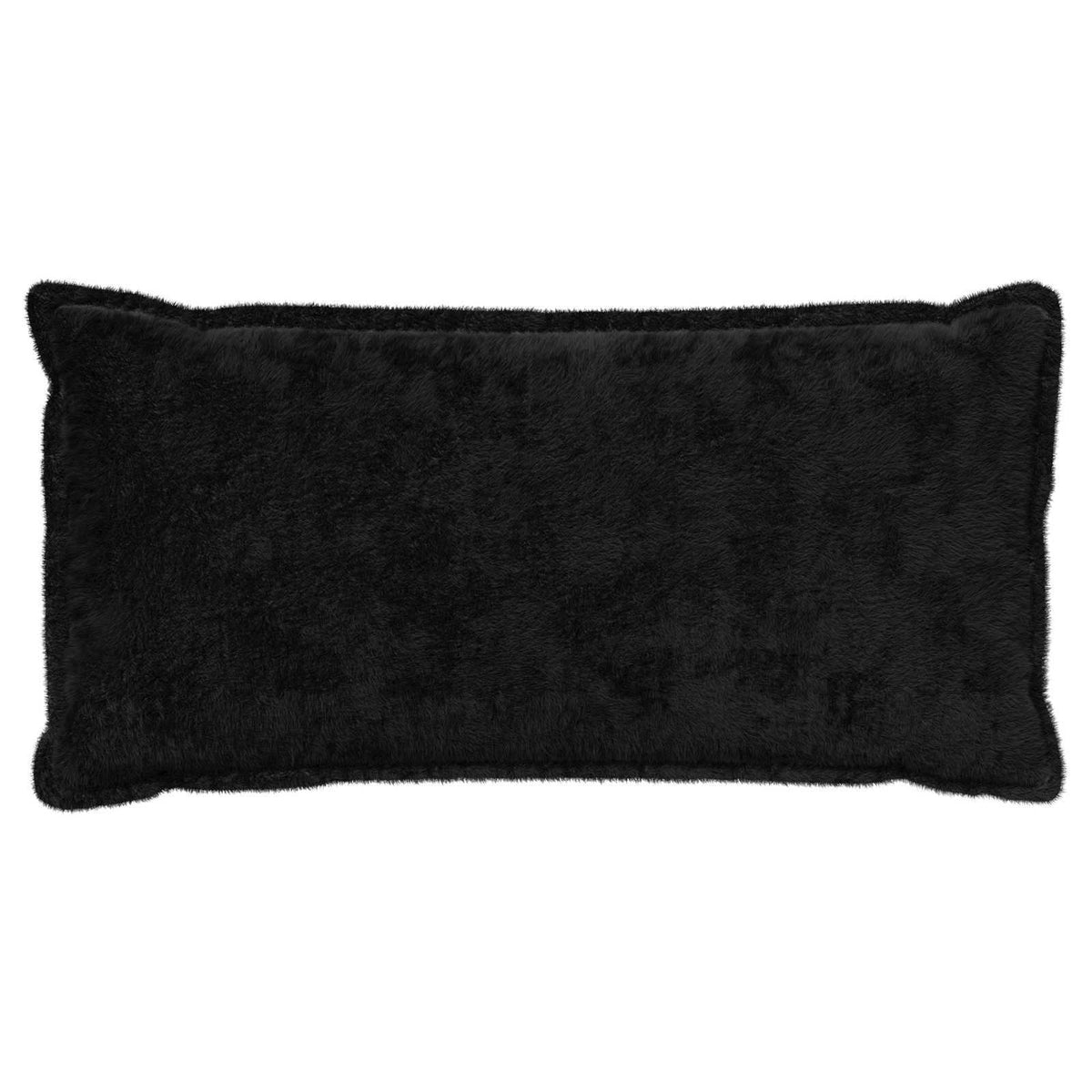 Cushion Cover 12 pcs HOUTEN Black Faux Rabbit Fur