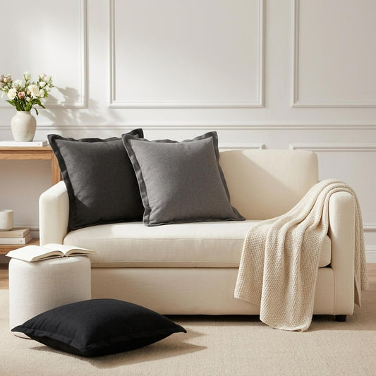 Throw Pillow HOUTEN Faux Linen