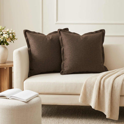 Cushion with Pillow HOUTEN 6 pcs Faux Linen