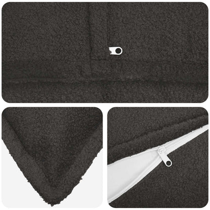 vidaXL Cushion Cover 12 pcs HOUTEN Dark Grey 45 x 45 cm Bouclé 4