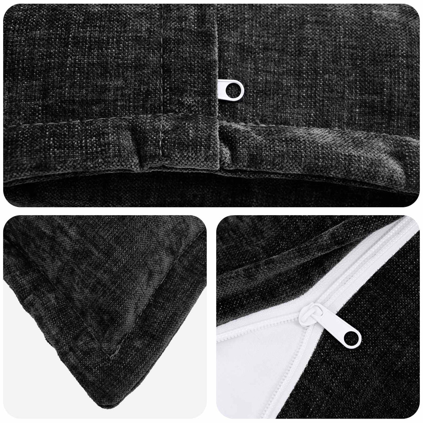 vidaXL Cushion Cover 12 pcs HOUTEN Anthracite 45 x 45 cm 5