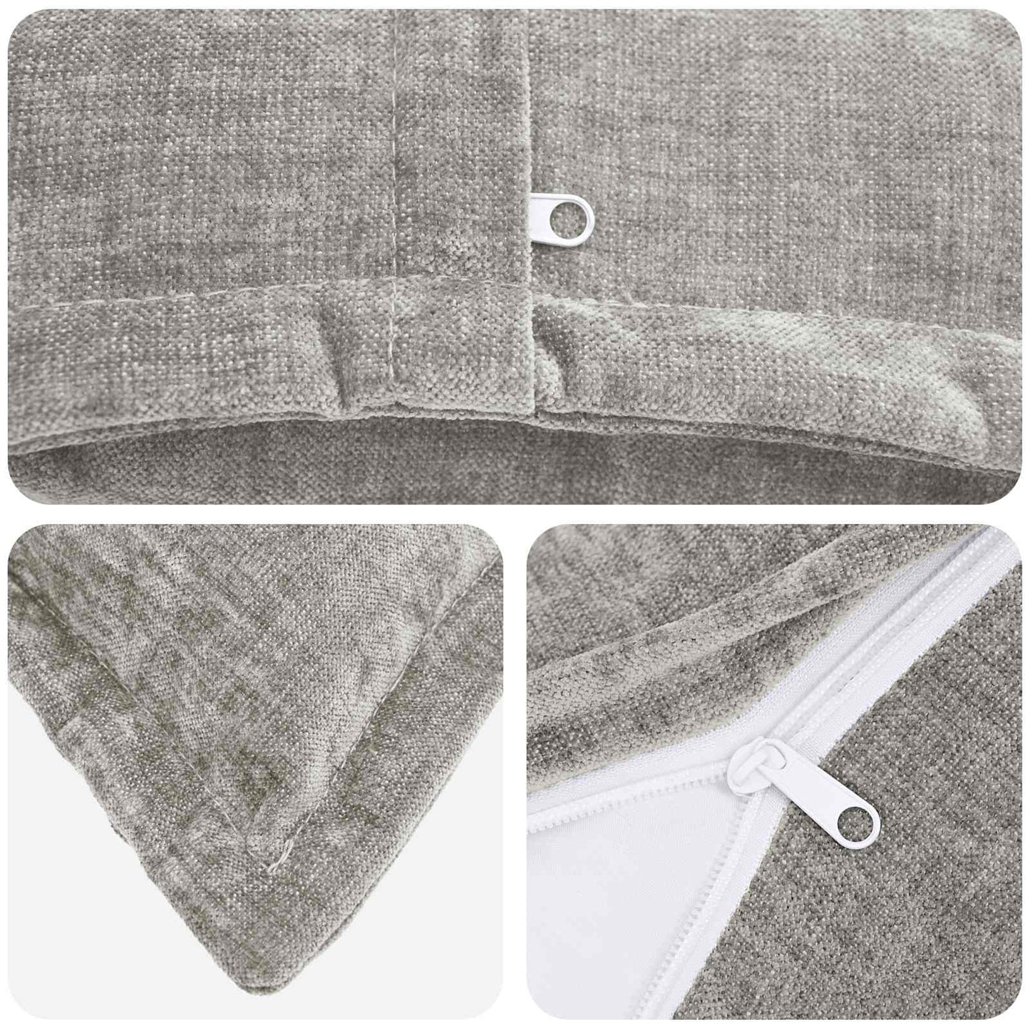 vidaXL Cushion Cover 12 pcs HOUTEN Light Grey 45 x 45 cm 5