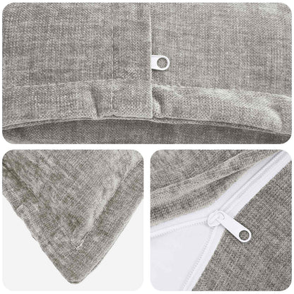 vidaXL Cushion Cover 12 pcs HOUTEN Light Grey 45 x 45 cm 5