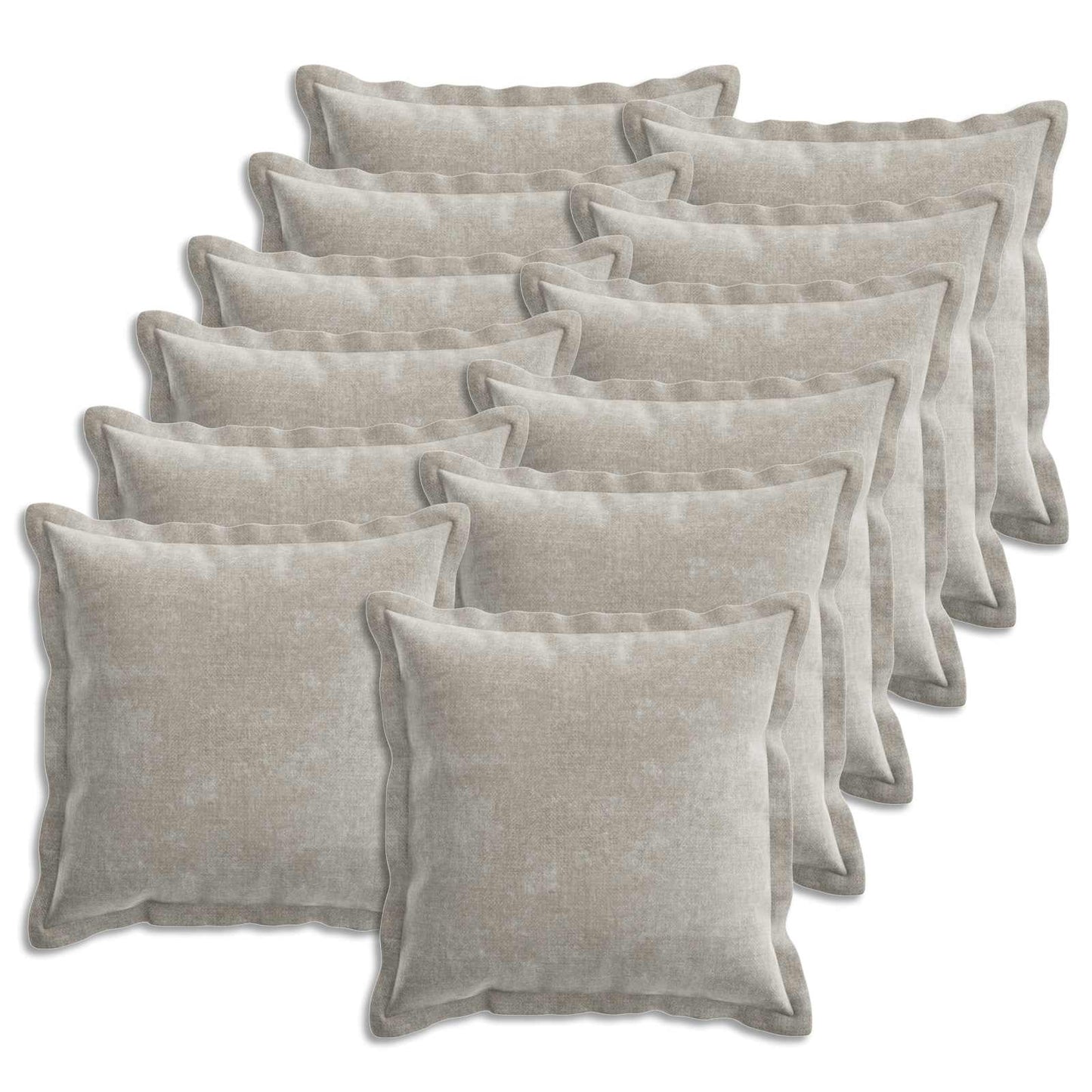 vidaXL Cushion Cover 12 pcs HOUTEN Light Grey 45 x 45 cm 2