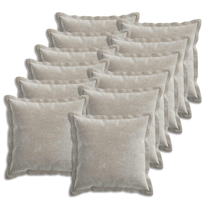 vidaXL Cushion Cover 12 pcs HOUTEN Light Grey 45 x 45 cm 2