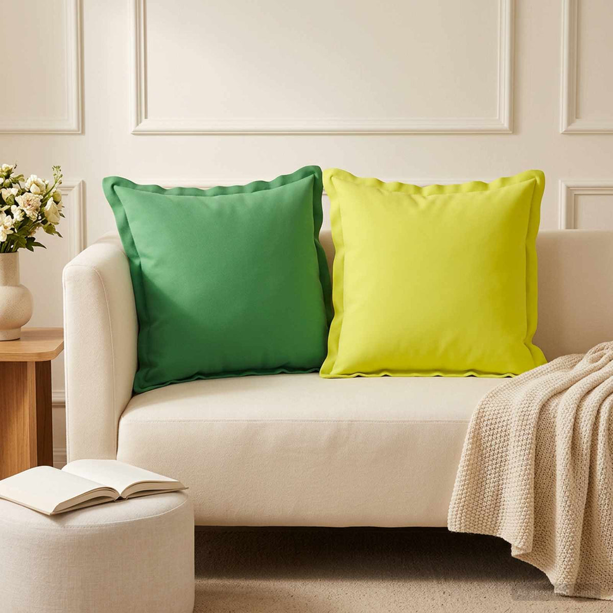 Throw Pillow HOUTEN Green Polyester